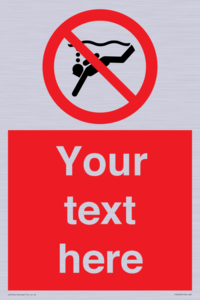 Custom prohibition No sub aqua diving